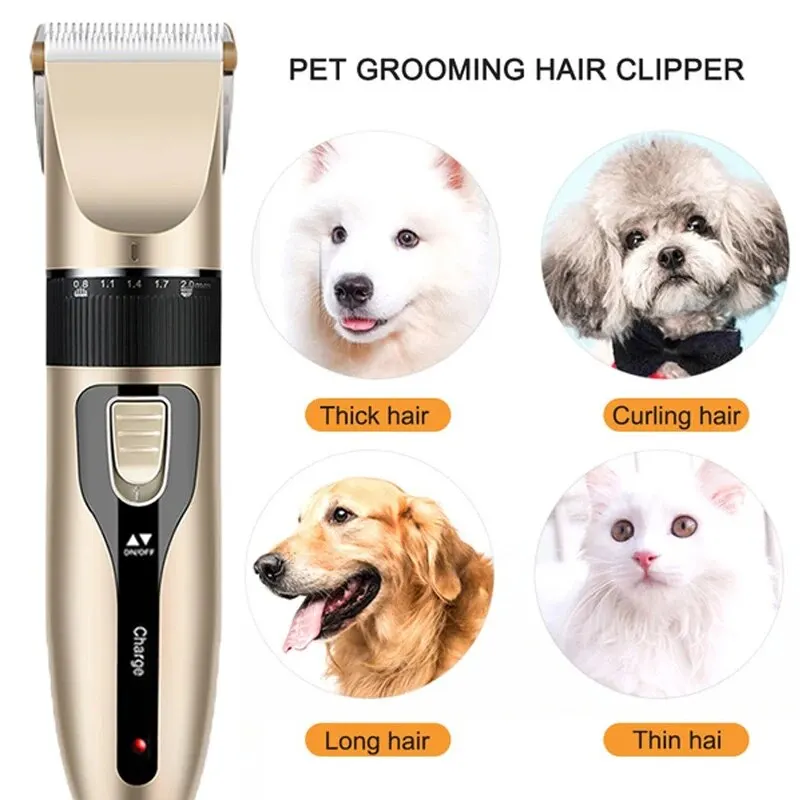 Pet Grooming Clipper Dog Hair Clippers for Pet/Cat/Dog/Rabbit Haircut Trimmer Shaver Set Cordless Rechargeable Professional