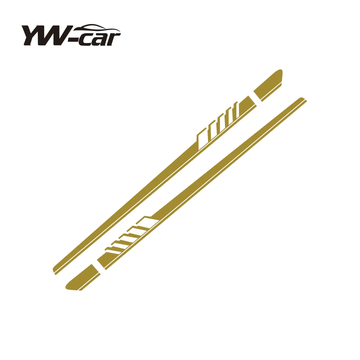 Set of 2 Premium Racing Sport Car Side Skirt Stripes Stickers - High-Quality Vinyl Decal Accessories