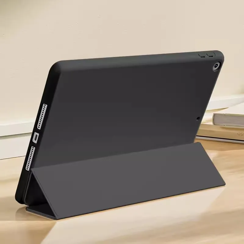 Versatile Three-Fold PU Protective Tablet Shell