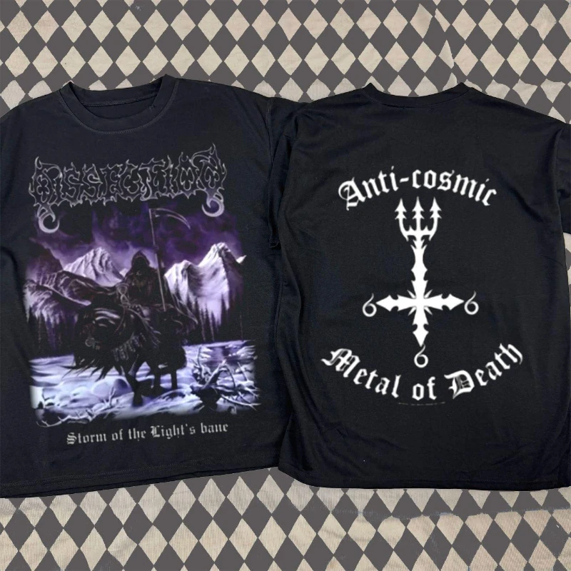 Dissection „Storm of the Light's Bane“ Album Graphic Black Metal Band T-Shirt für Männer und Frauen Y2K