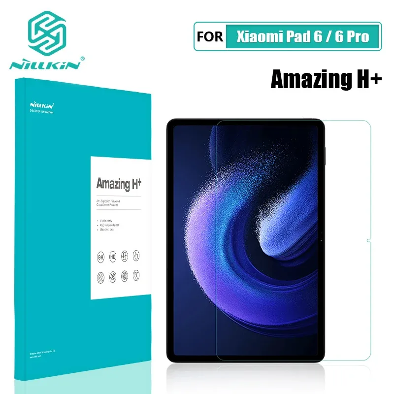 

Стекло NILLKIN для Xiaomi Pad 6 11 дюймов для Xiaomi Pad 6 Pro Amazing H + противовзрывное закаленное стекло V + стекло с защитой от синего света