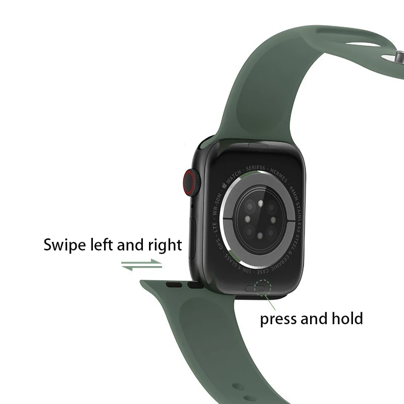 Sport Silicone Strap for Apple Watch Band 45mm 41mm 40mm 38mm Soft Bands Waterproof Wristbands for iWatch Series 7 SE6 5 4 3 2 1