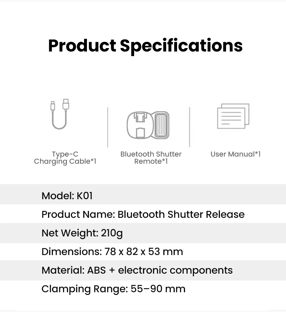 Intelligent Smartphone Camera Grip With Bluetooth Remote Shutter_voghion.com
