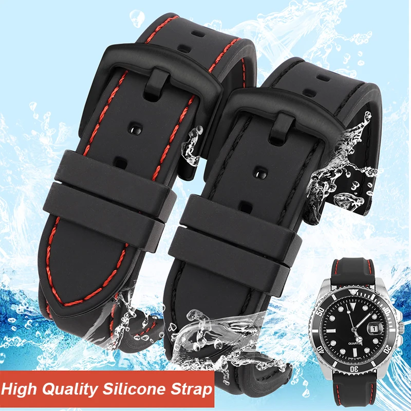 Durable Waterproof Silicone Sport Watch Band Strap - Universal Fit