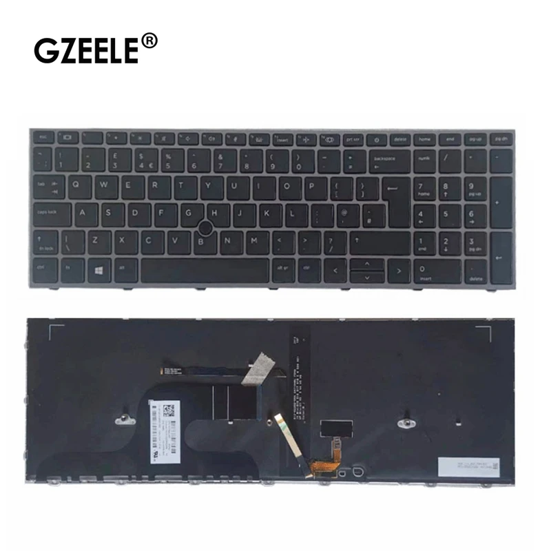 Eua Teclado Inglês para hp Zbook Fury 15 g7 17 g7 g8 com Retroiluminado la