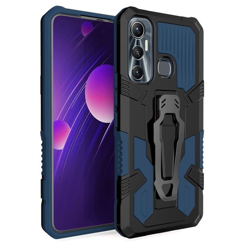 Durable Shockproof Armor Case with Belt Clip & Concealed Bracket