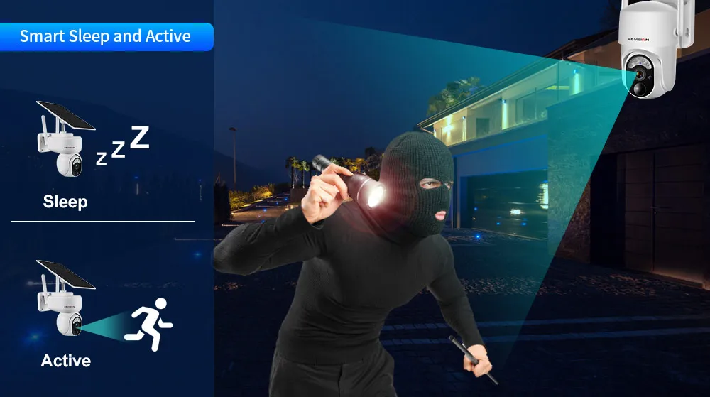 2K 4G Solar Camera Outdoor Wireless Surveillance Camera Security Protection Colo