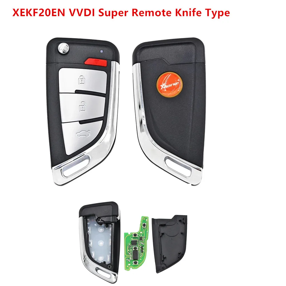 

1/2/5/10 шт. Xhorse XEKF20EN 4 кнопки дистанционный ключ Тип ножа с супер чипом XT27A для VVDI2/VDI мини ключ инструмент