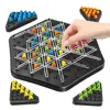 Chain Triangle Chess Game Chain Triangle Game Exercise Thinking Toys Interactive Peg Game Triggle Board Game 4