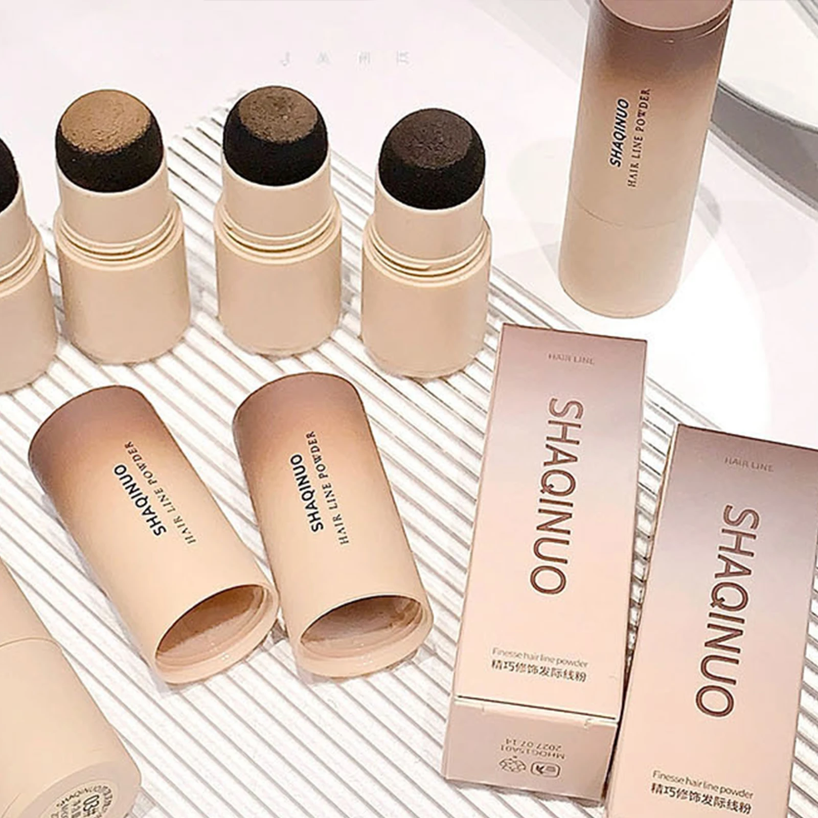 Long-lasting Hairline Powder Stick Waterproof Cover Hair Concealer Repair Fill Hairline Shadow Pen Natural Hairline-enhanced