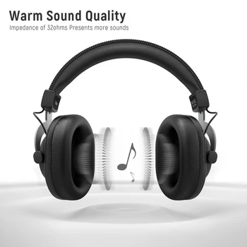 FIFINIE Wired Headset Over-Ear Headphones,Comfortable Memory Foam,3.5 &6.35 mm jack for Computer Laptop Mac, PS4 & PS5 - H8 2