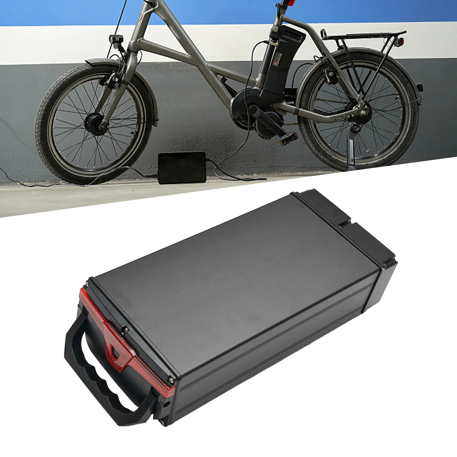 Brandneue Batterie kasten Fall E-Bike Elektro fahrrad Faltrad tragbares Regal mit 2 * Schlüssel 1865o/21700 Lithium batterie – Detail 12