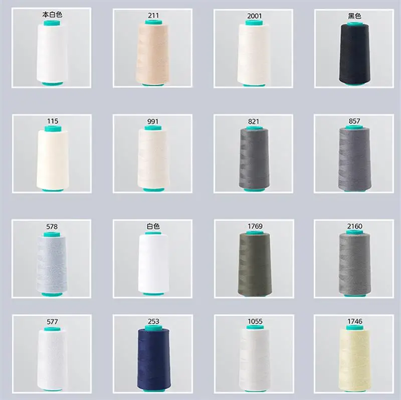 Description Picture 5 of item3000 Yards Sewing Thread 100% Polyester High Speed Professional Thread Embroidery Sewing Machine Durable Threads Universal