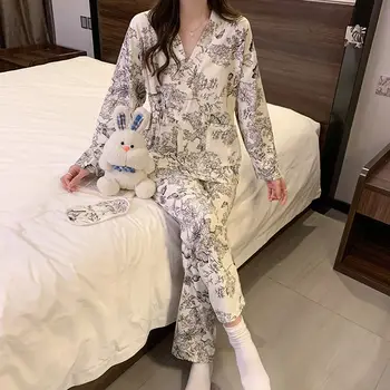 ملابس نوم للنساء طقم بيجامات طقم بيجامة نسائية بيجامات نسائية مثيرة ملابس منزلية طقم بيجامة نسائية بدلة نسائية 4