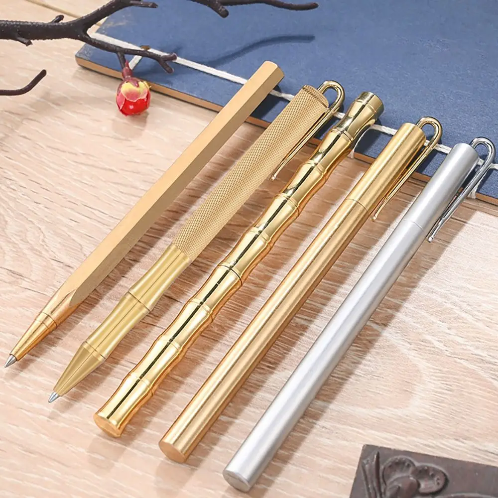 Business Kugelschreiber langlebige Studenten Geschenk Messing Gel Stift mit blau/schwarzer Tinte Nachfüll Füll federhalter Schule Bürobedarf – Detail 1