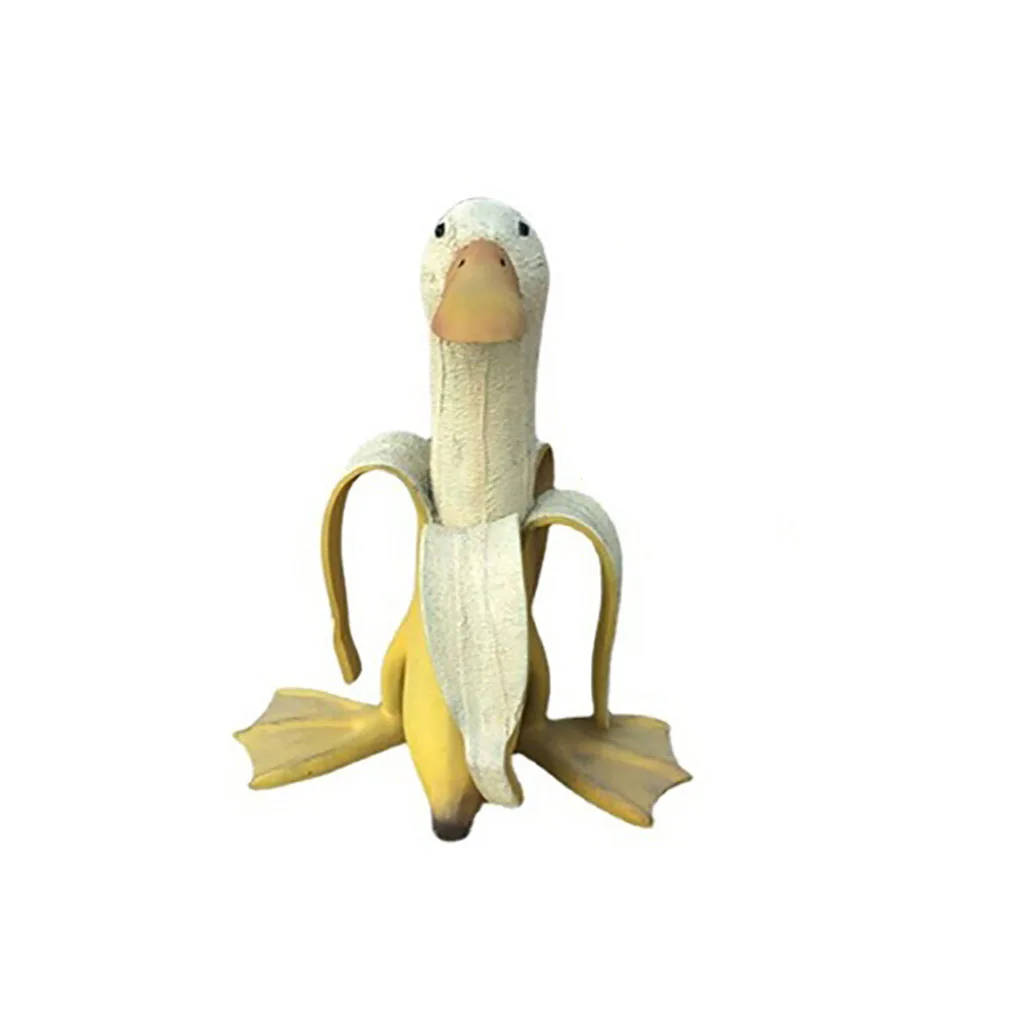 

Banana Duck Statue Gardening Sculpture Realistic Look Goose Statue