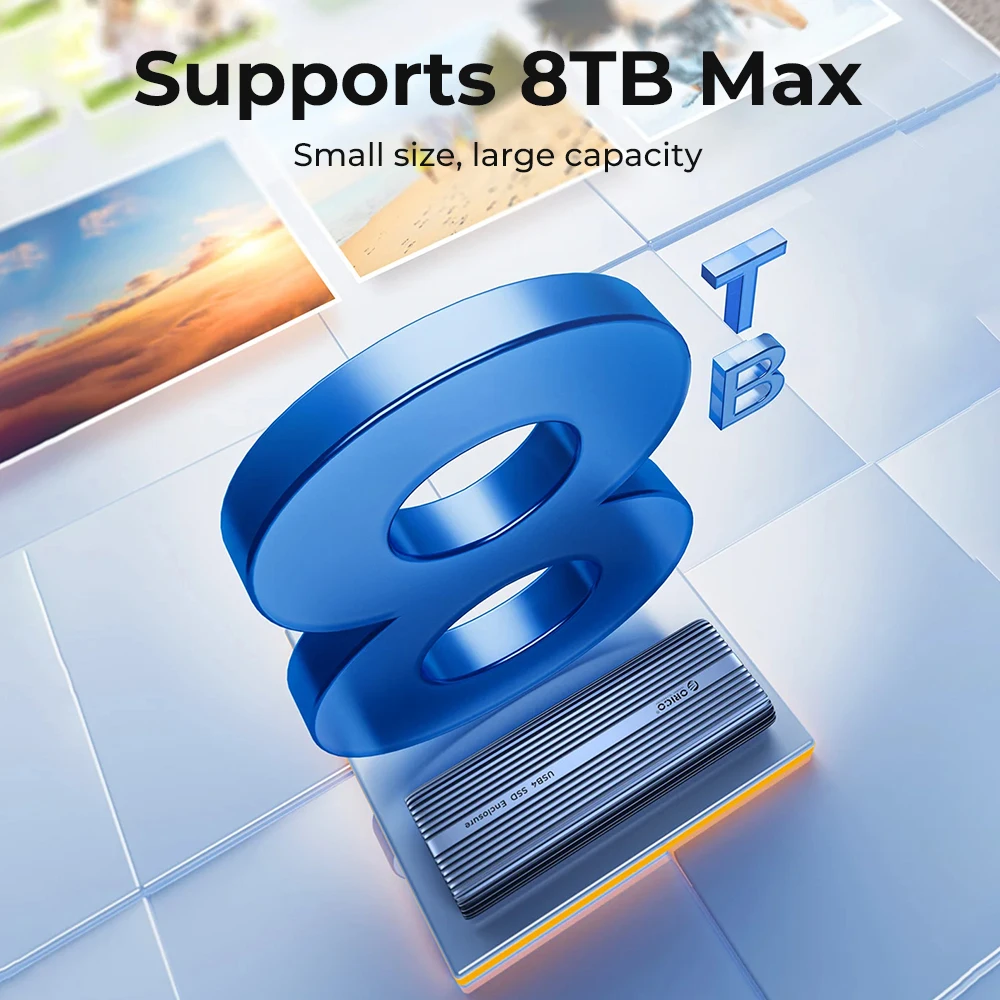 Orico-caixa de Gabinete Ssd em Alumínio Thunderbolt Usb M.2 Nvme Pcie 4.0 40gbps 8tb 18 - Imagem 4