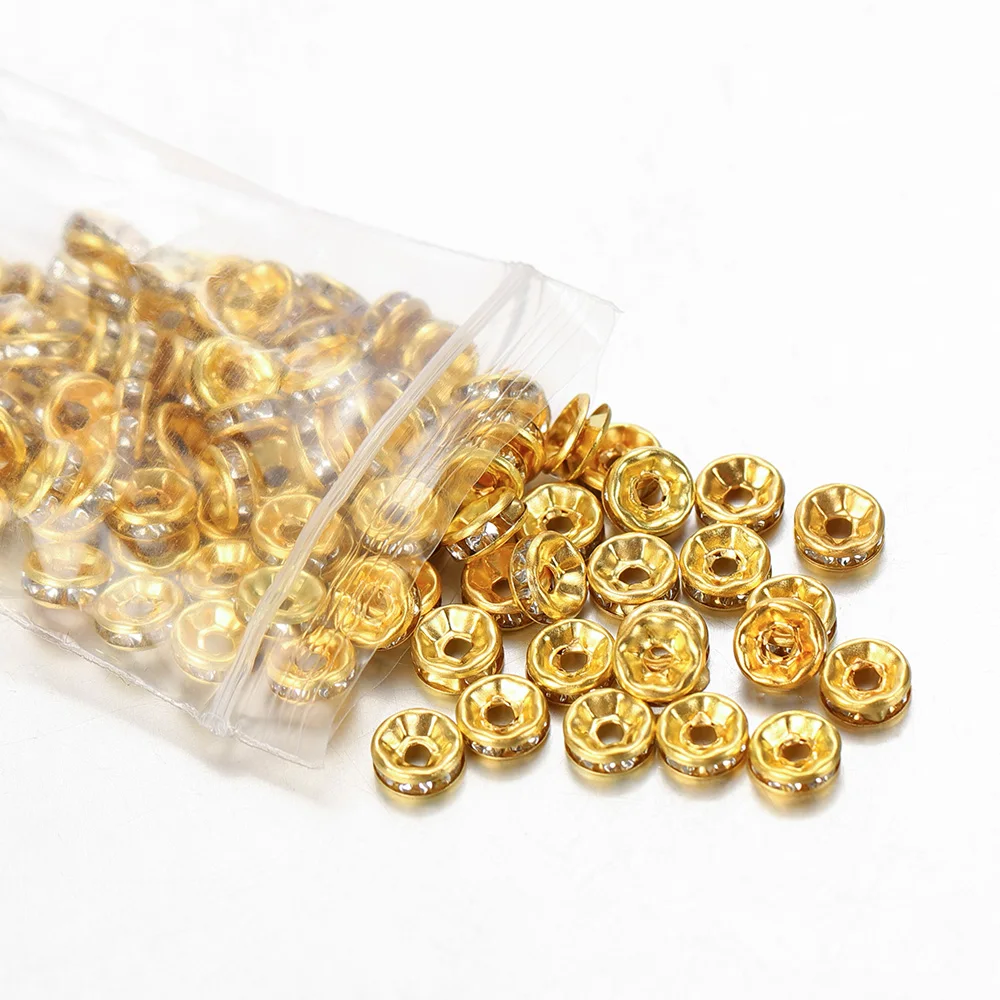 Spacer Beads Jewelry Making  Rondelle Spacer Beads Diy - 100pcs Round  Spacer Beads - Aliexpress