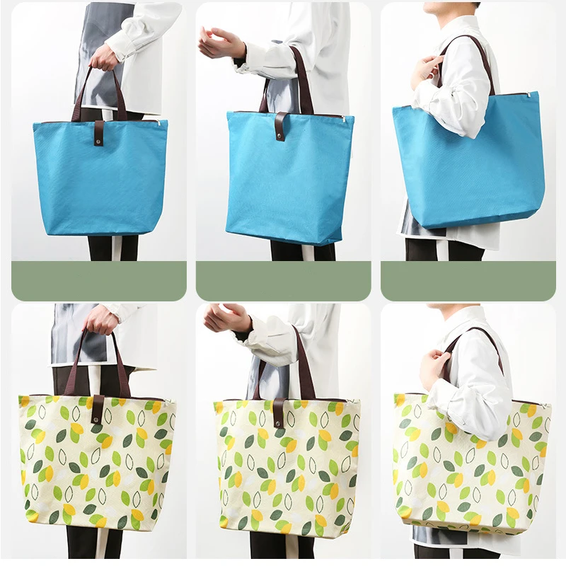Borsa a rete pieghevole in cotone per la spesa portatile, borsa a rete riutilizzabile per frutta, tasca in rete intrecciata scavata per la conservazione della cucina  15