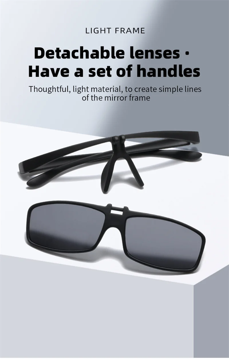 Seemfly Fashion Fishing Photochromic Polarized Flip Up Sunglasses Men Outdoor UV400 Night Vision Driving Color Change Goggles 2
