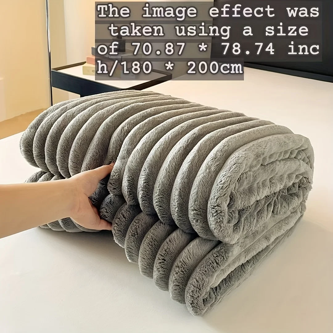 faux rabbit fur throw blanket