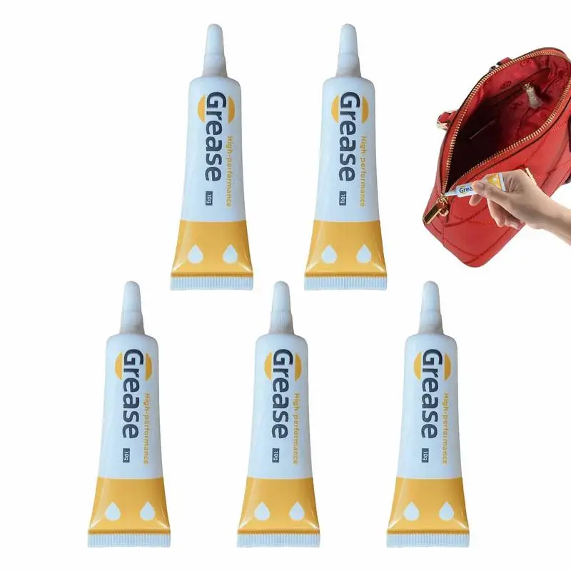 5pcs Lubricant Tube Lubricating Grease Zipper Lubricant for Clothes Lock Core Lubrication Repair Stuck Multi Zipper Maintenance zipper lubricant
