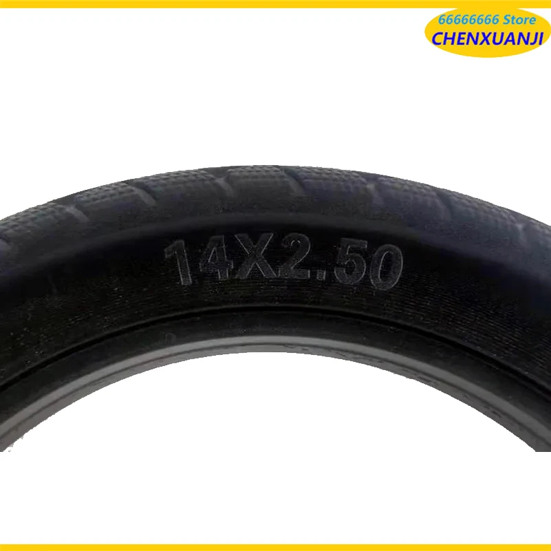 14X2.50 Solid Tire (bold) for Electric Vehicles Bike Non-inflatable Elastic Tires Explosion-proof and Stab-proof - Image 4