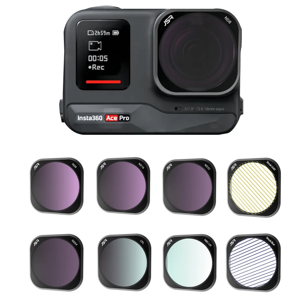 

For Insta360 ACE Pro Filter CPL MCUV ND8/16/32/1000 NDPL Polarizing Night Lens Macro Filter Set Action Sports Camera Accessories