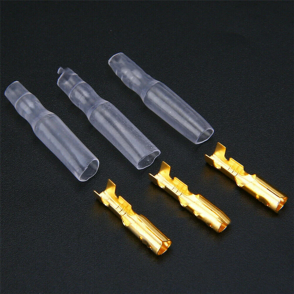 Description Picture 4 of item200x Connector 3.9mm Male & 4.0mm Female 50 Set Terminal Transparent Uninsulated Connectors Electrical Insulation