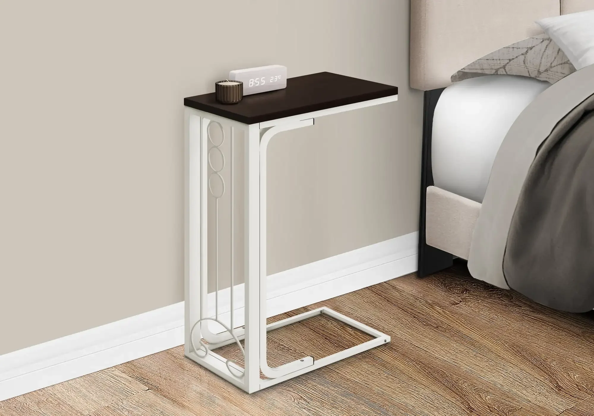 

Monarch Specialties Accent Table, C-shaped, End, Side, Snack, Living Room, Bedroom, Brown Laminate