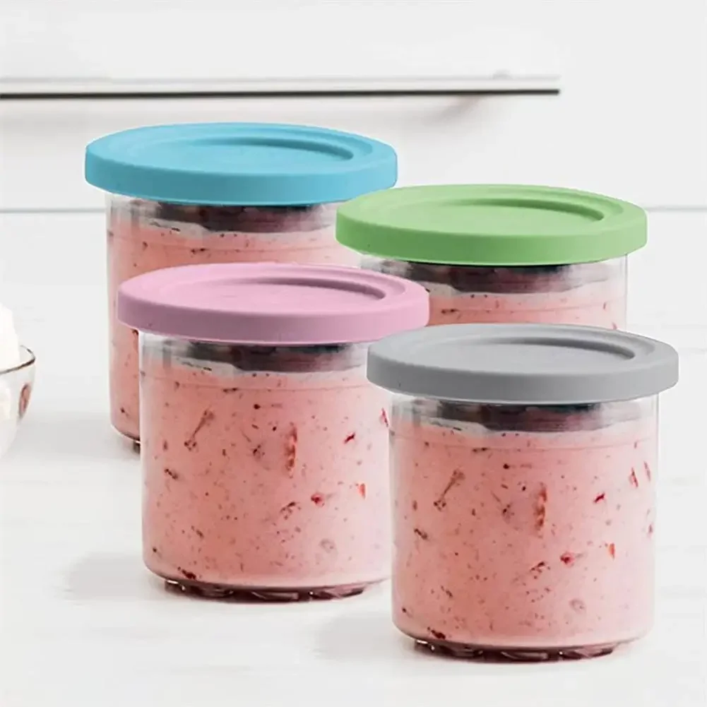 

Maker For Safe Storage 2/4pcs Ice Lids Ninja Creami Containers Tanks Replacements C300s With Series