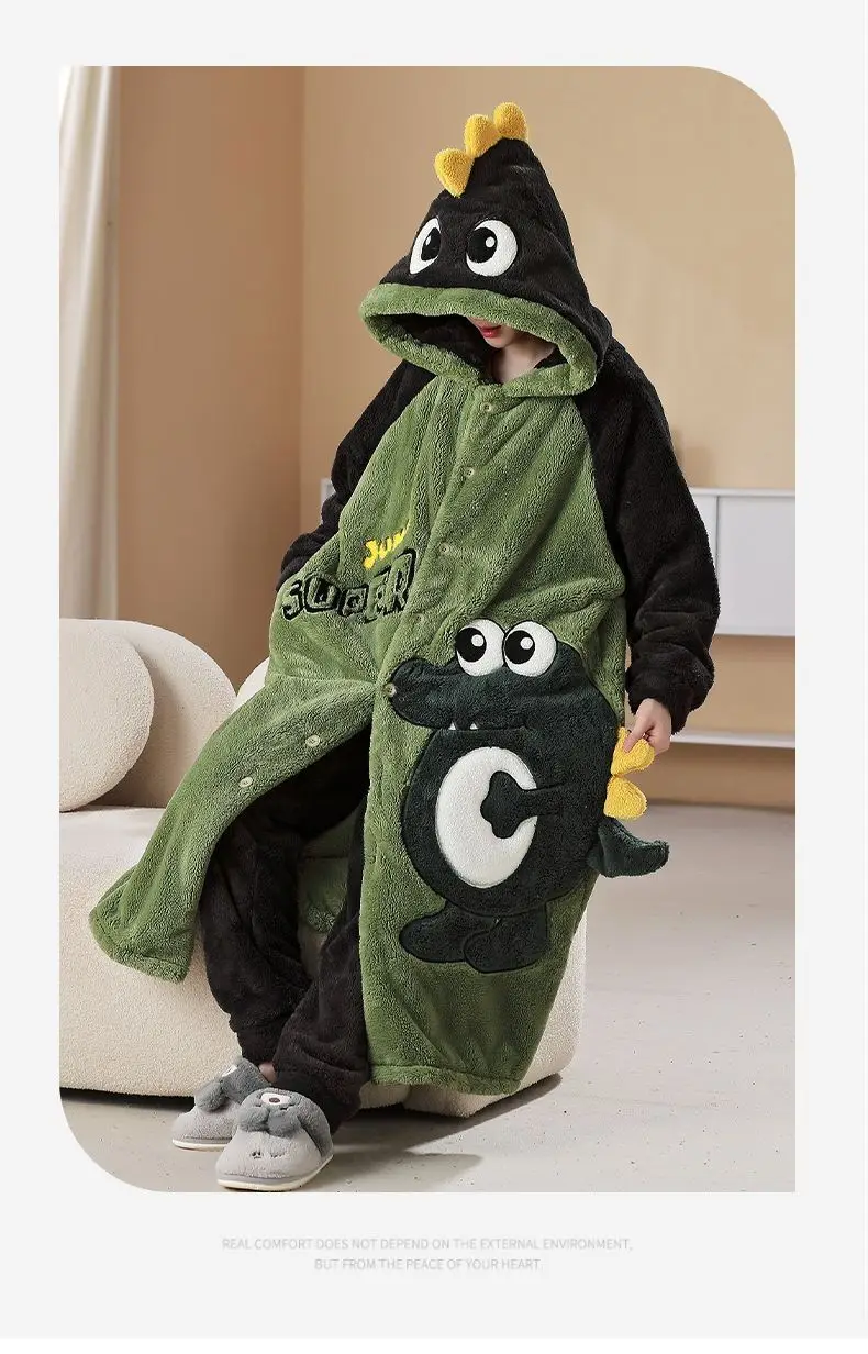 Cartoon Thick Robe Two Piece PJ Set 38