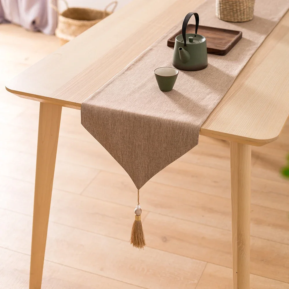 

Table Runner Cotton Linen Nordic Style Simple Elegant Tassel Table Runners Japanese Style American Coffee Table Flag Home Decor