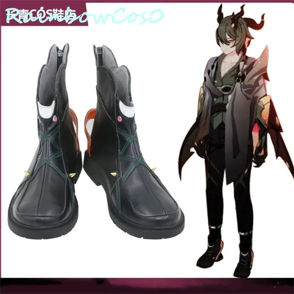 

Обувь для косплея Kosma Honkai Impact, сапоги, аниме, Хэллоуин, Рождество, RainbowCos0 W3526