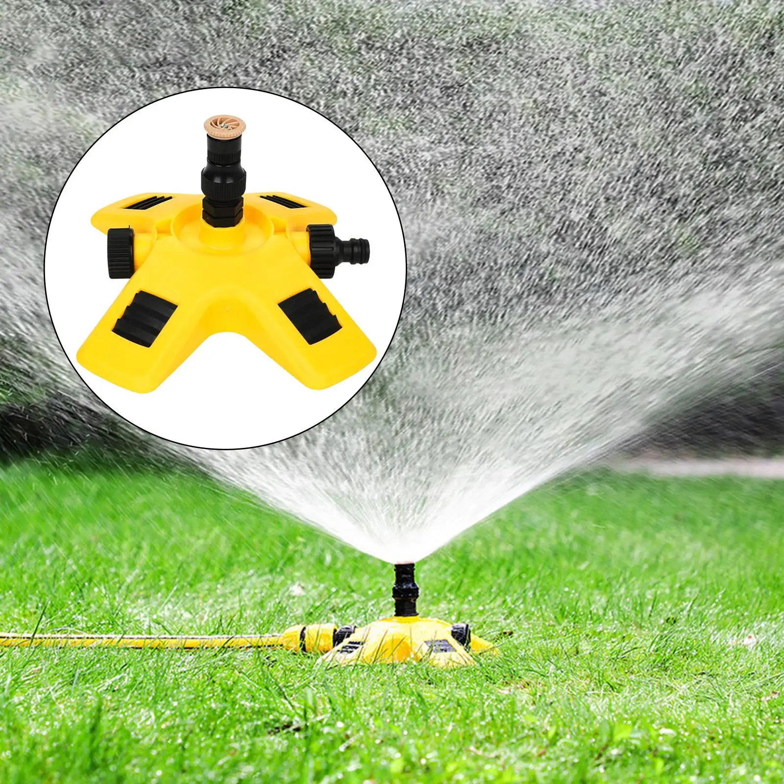 

Automatic Rotating Lawn Sprinkler Large Area Irrigation Sprinkler Garden Sprinkler for Plant Watering Lawn Yard Garden