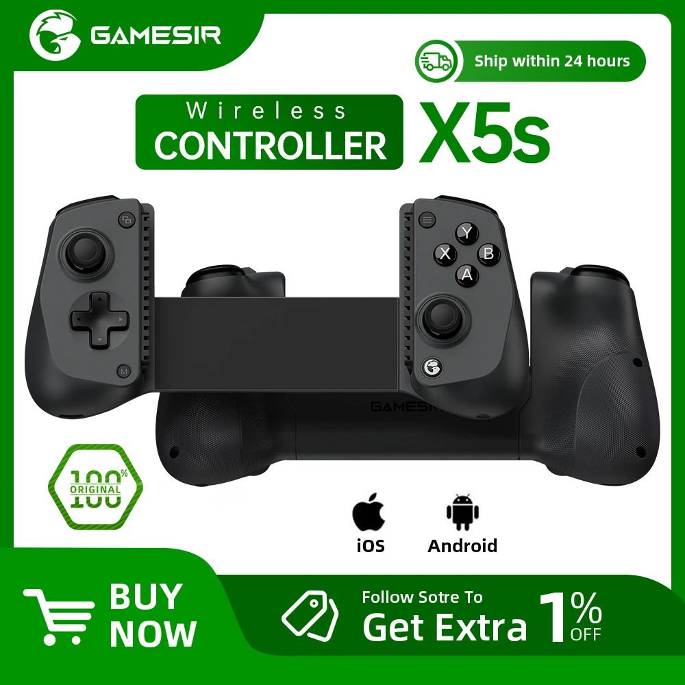 오리지널 게임서 X5S 타입-C 안드로이드 iOS 모바일 게임 컨트롤러 모바일 게임패드 (IOS, 안드로이드, PC, 스위치 2용)