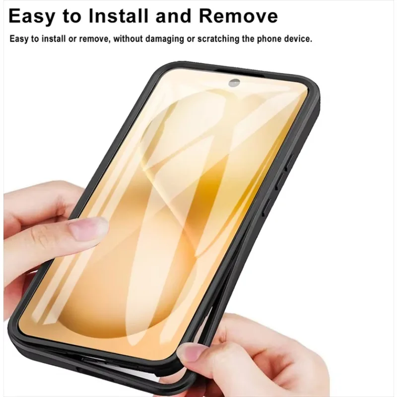 Enhanced Dual Layer Clear Case – 360° Full Body Shockproof Acrylic+TPU Cover