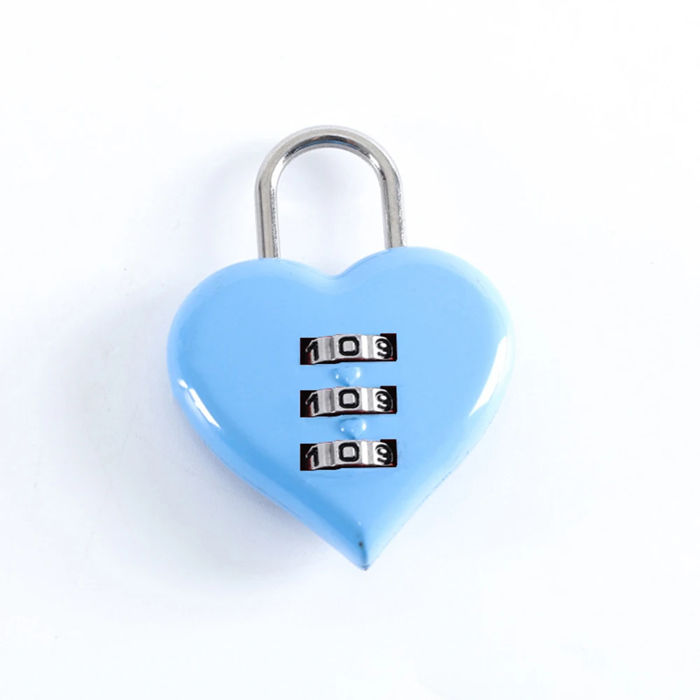 1Pc Heart Shape Padlock 3 Dial Digit Password Lock Luggage Password Padlock  Double Mood Love Lock Travel Valentine's Day Gift - AliExpress