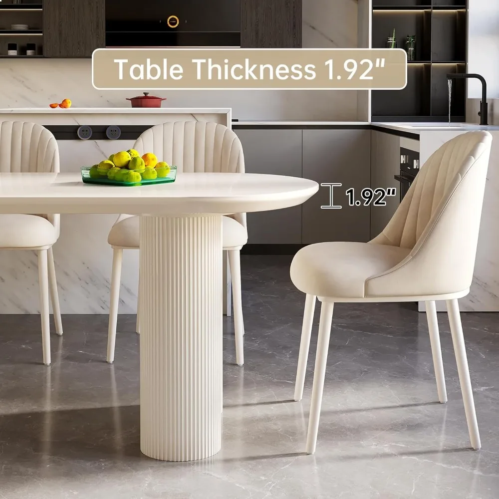 Dining Table Set with 4 Chairs, Modern Kitchen Table Set, Indoor Dining Table for Kitchen, Bar, Living Room, Breakfast Nook