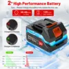 24V Cordless Grass String Trimmer 21000RPM Electric Lawn Mower Weed Adjustable Foldable Cutter Garden For Makita with 2 Battery 5