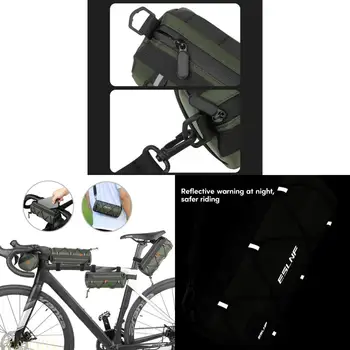 A1A2 Borsa da manubrio per bicicletta Borsa portaoggetti per borsa anteriore per bicicletta con tracolla per bici