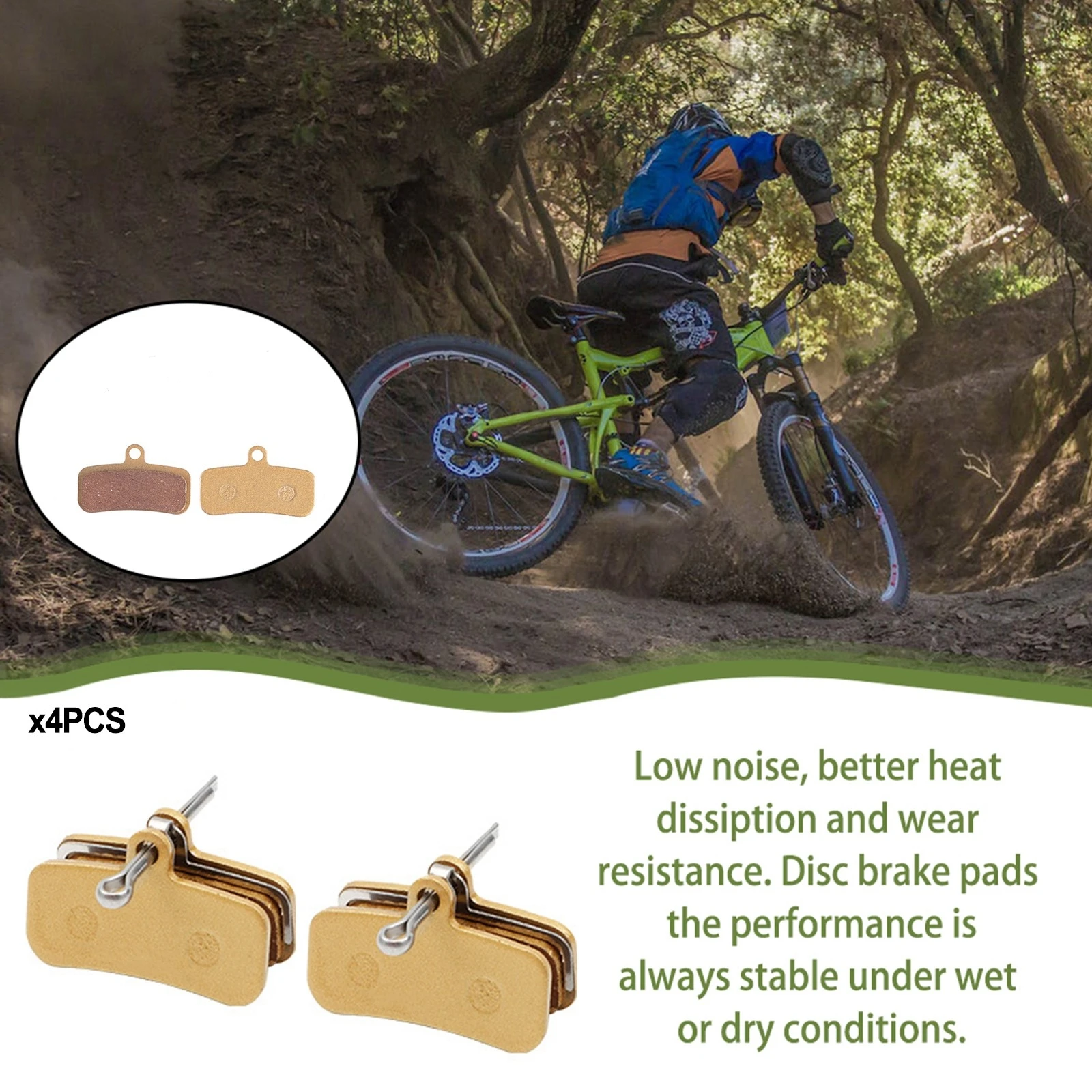 4Pairs Bicycle Brake Pads For -SHIMANO D03S D02S Saint BR-M810 BR-M820 -Deore -XT BR-M8020 BR-M8120 Metal Brake Sheeet