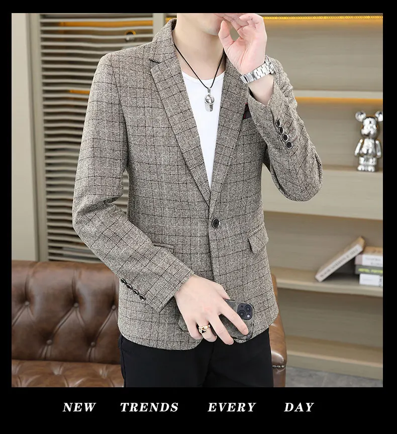 Description Picture 6 of itemExplosive New Men's Shirts Casual Fashion Business Single West All Match Personality Comfortable Handsome Loose Men's Clothing