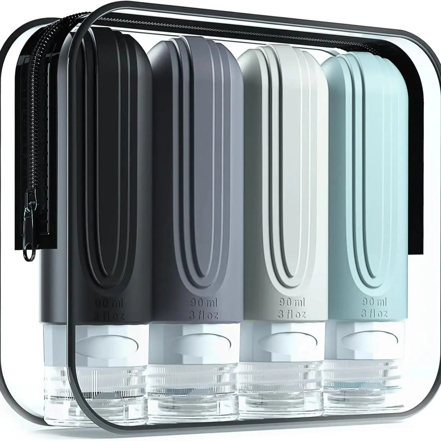 Travel Bottles for Toiletries Tsa Approved 3oz Travel Size Containers BPA Free Leak Proof Refillable Liquid Silicone