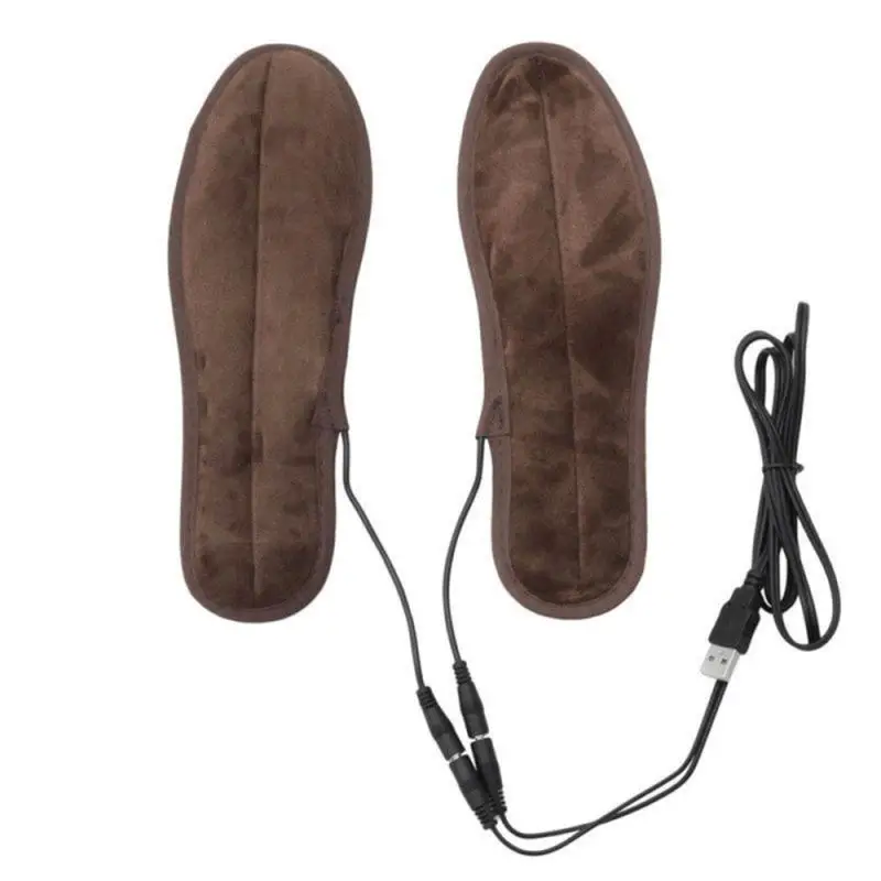 

Heating Methods Heated Insoles Winter Shoe Inserts USB Charged Electric Heated Insoles For Shoes Keep Warm With Fur Foot Pads