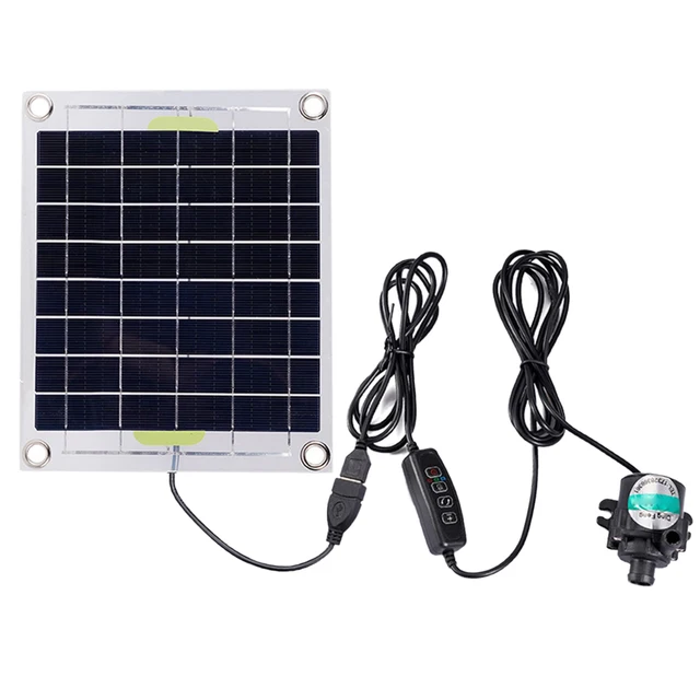 Pompe à Eau Solaire, Pompe Bassin Solaire 10w, Pompe à Eau Solaire  extérieure avec Panneau et câble Long, Kit de Pompe à Eau Solaire pour  Aquarium Petit étang Jardin terrasse pelouse Piscine