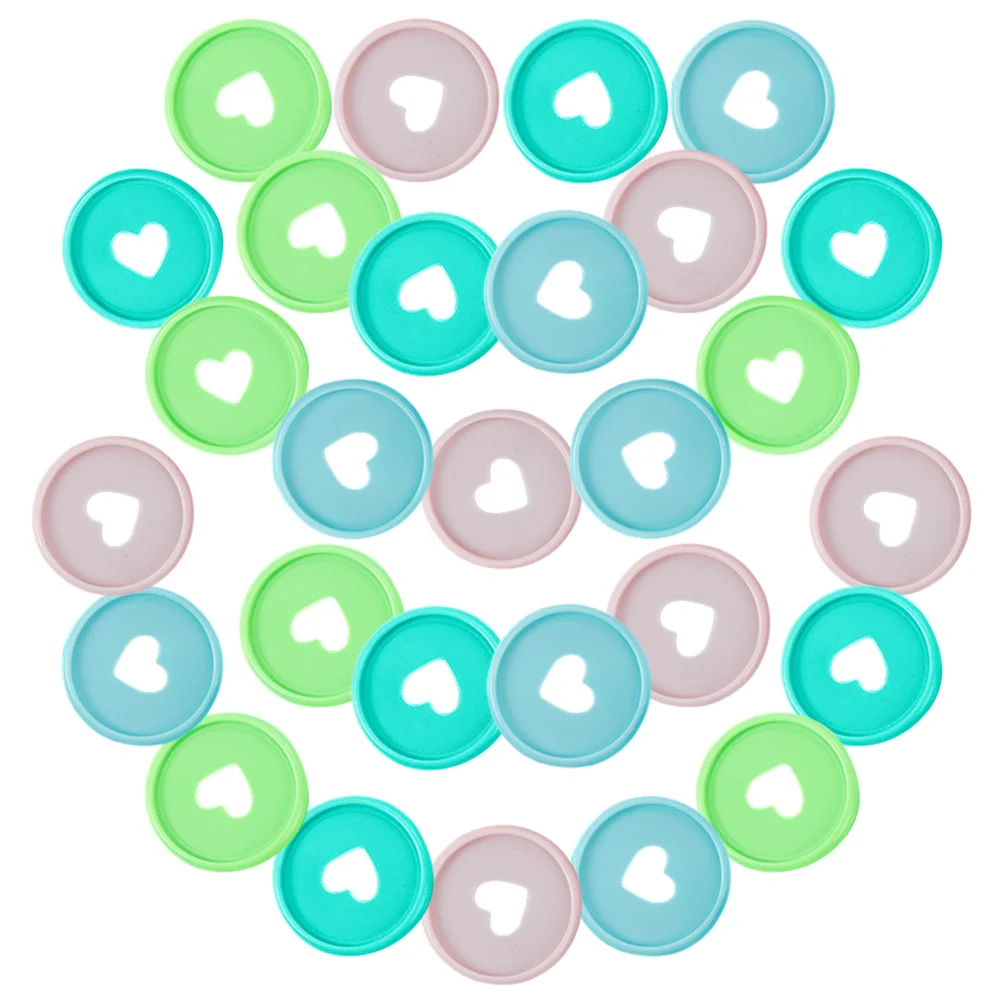 Heart Macaron Color Binder Discs Plastic Rings Binding Combs Book Discs Planner Supplies Office Binding Supplies Small 80 Pcs