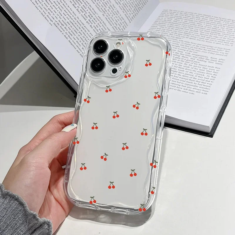 Creative Red Small Cherry Daisy Soft Silicone Phone Case