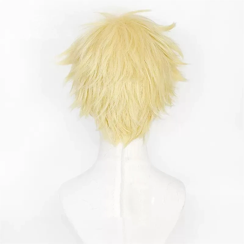 Shima Sousuke Cosplay Wig 2023 New Anime Skip and Loafer Cosplay Wig Golden Wigs Yellow Short Hair Men Blonde Hair Party