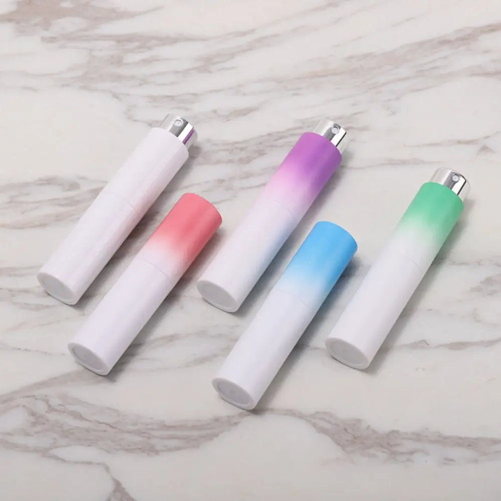 1Pc 8ml Empty Gradient Blue Pink Twist Aluminum Perfume Atomizer Refillable Bottles Mini Perfume Dispenser Travel